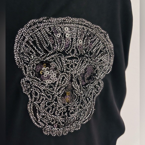 Girls Gothic Embroidered Black Skull Costume Dress Halloween Size 7-8‎ - Picture 3 of 7